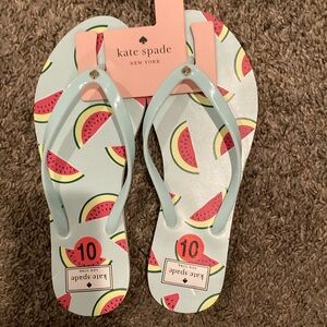 Kate Spade Watermelon Print Flip Flops